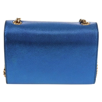 Saint Laurent Classic Monogram Tassel Crossbody Bag Leather, BLUE, LEATHER, Shoulder bag