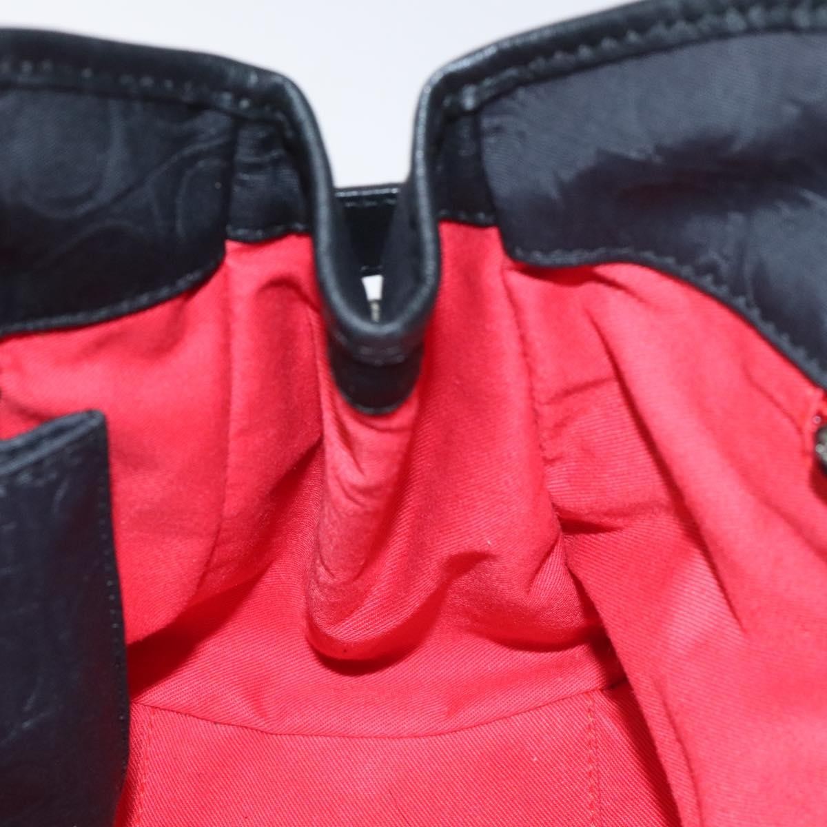 Salvatore Ferragamo Gancini handbag Nylon, BLACK, NYLON, Handbag