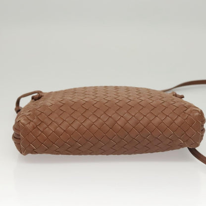 Bottega Veneta Intrecciato Leather, BROWN, LEATHER, Handbag