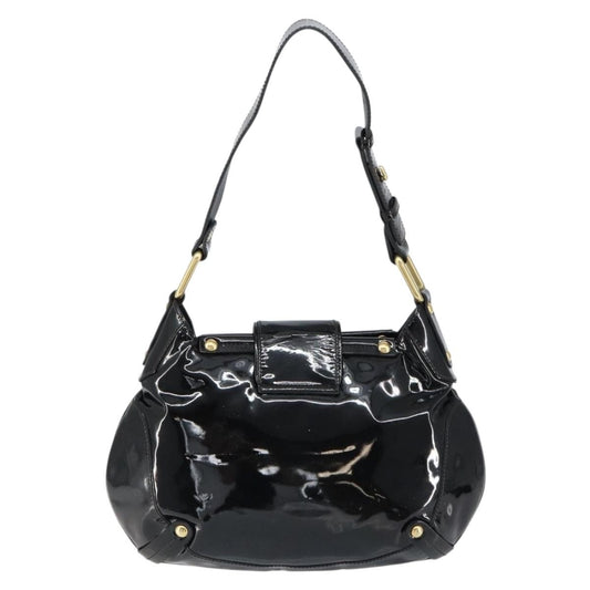 Salvatore Ferragamo Gancini Tote Patent leather, BLACK, PATENT_LEATHER, Tote bag