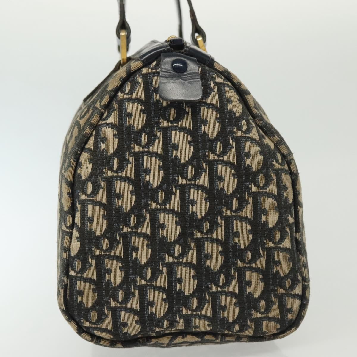Christian Dior Vintage Trotter Boston Bag Diorissimo Canvas, NAVY, CANVAS, Travel bag
