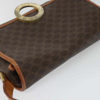 Celine Macadam Shoulder Bag PVC Leather, BROWN, CANVAS, Shoulder bag