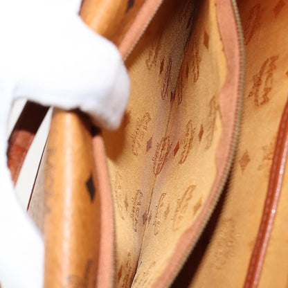 MCM Visetos Shoulder bag Canvas and Leather, BROWN, CANVAS, Shoulder bag