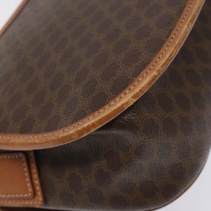 Celine Macadam Shoulder Bag PVC Leather, BROWN, CANVAS, Shoulder bag