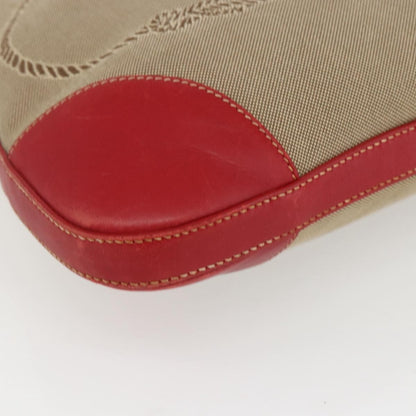 Prada Logo Zip Crossbody Bag Canvas, BEIGE, CANVAS, Shoulder bag