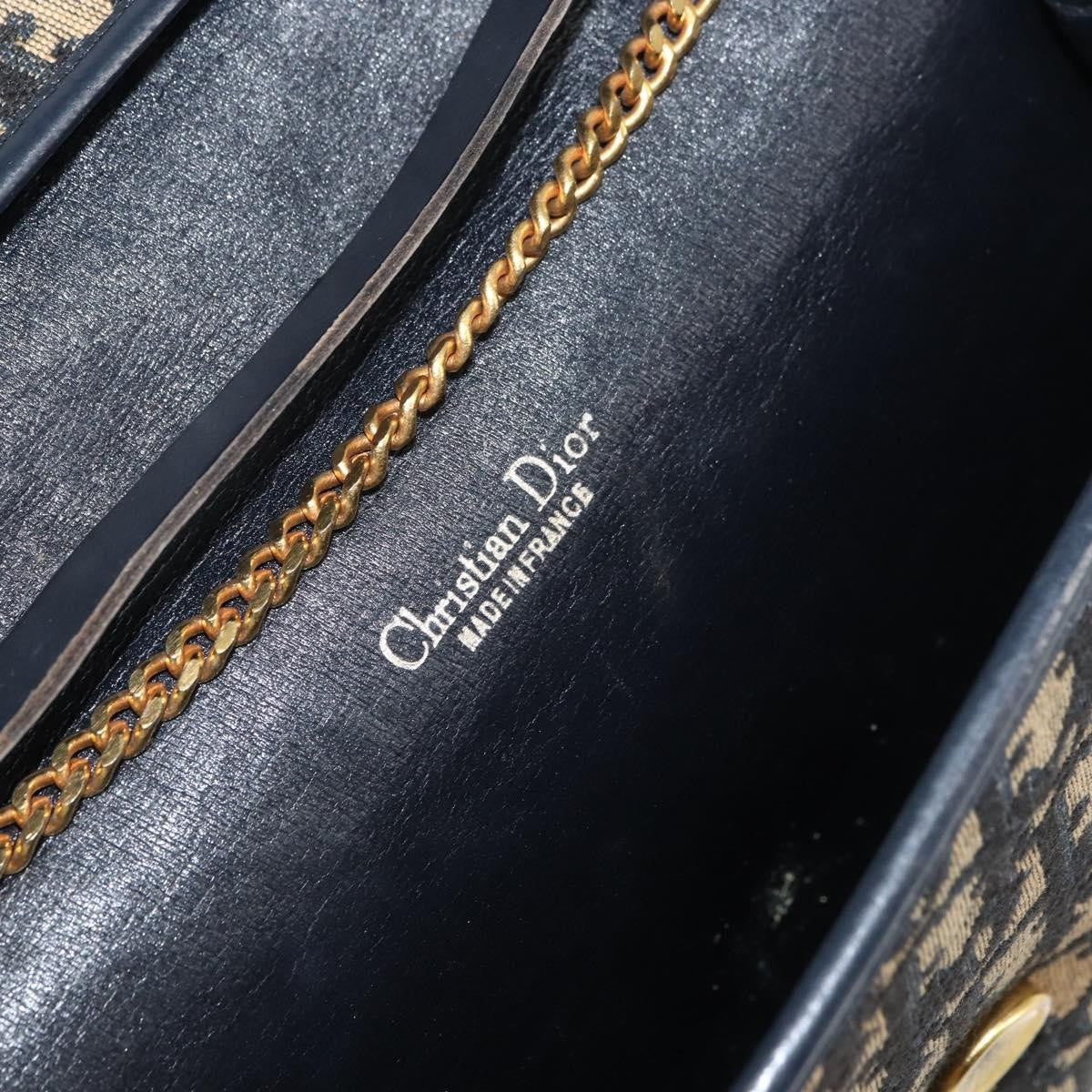 Christian Dior Vintage CD trotter Shoulder bag Canvas, NAVY, CANVAS, Shoulder bag