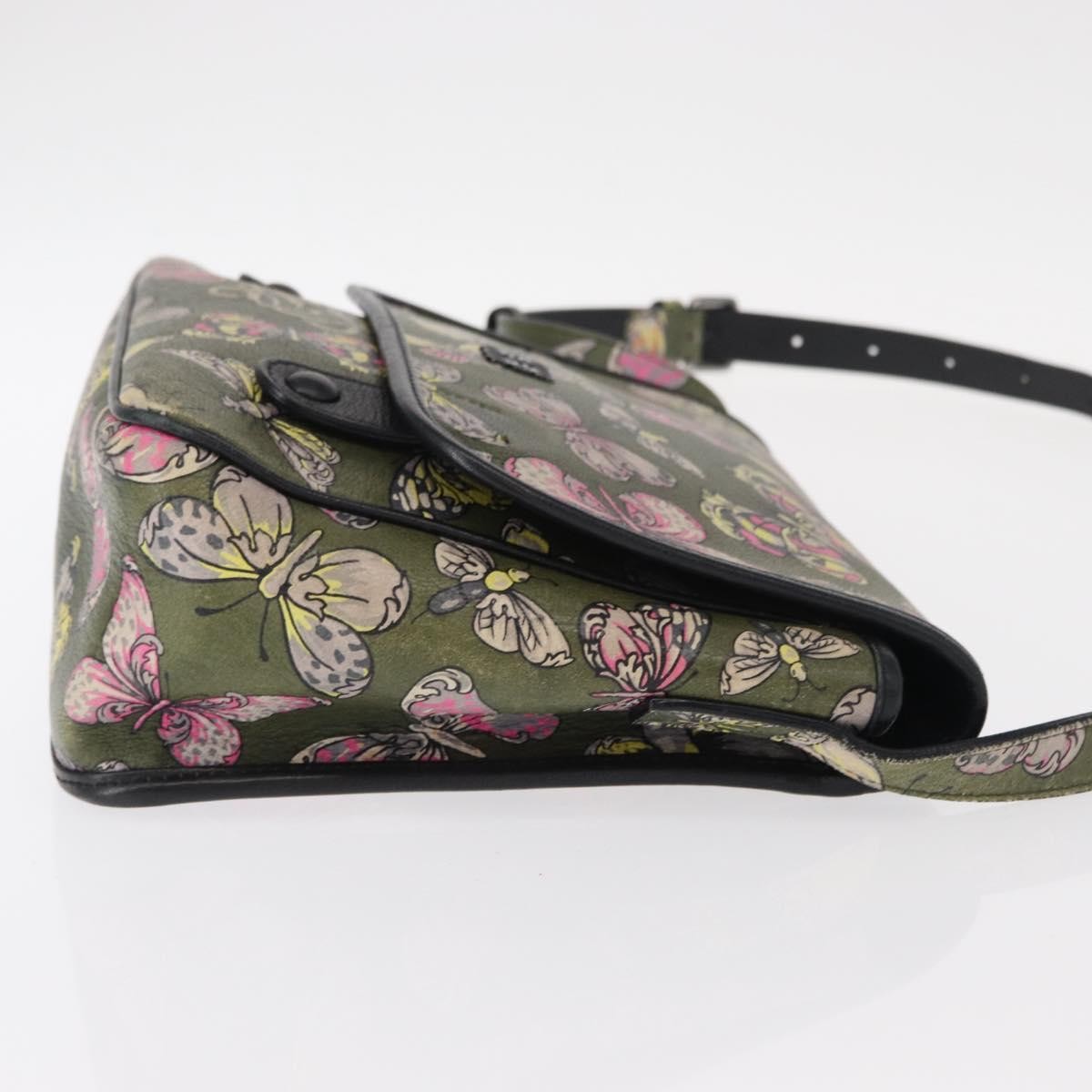 Loewe Anagram Shoulder Bag Leather, GREEN, LEATHER, Shoulder bag