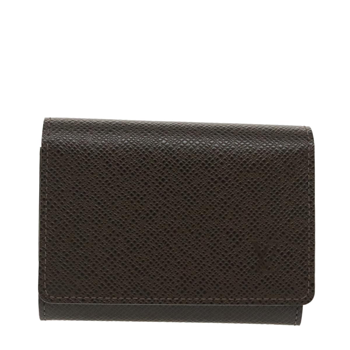 Louis Vuitton Envelope Business Card Holder Taiga Leather, BROWN, LEATHER, Card Holders
