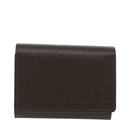 Louis Vuitton Envelope Business Card Holder Taiga Leather, BROWN, LEATHER, Card Holders