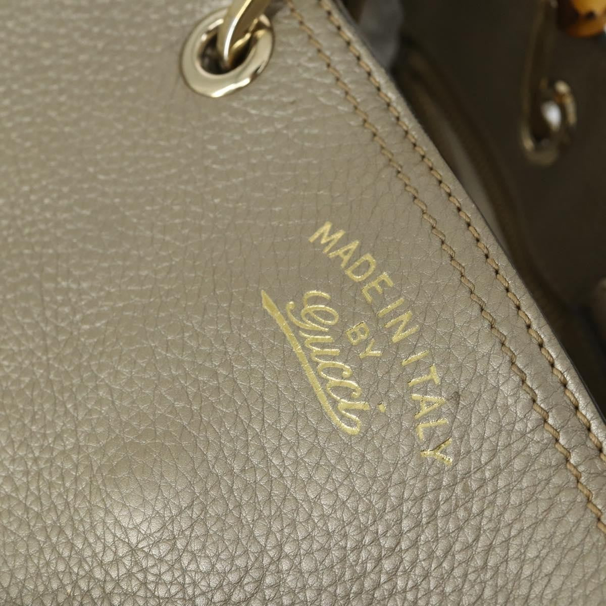 Gucci Bamboo Shopper Tote Leather, BEIGE, LEATHER, Tote bag