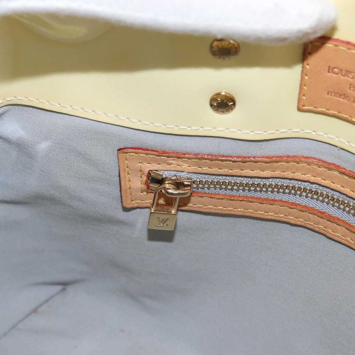 Louis Vuitton Reade Handbag Monogram Vernis, BEIGE, PATENT_LEATHER, Handbag