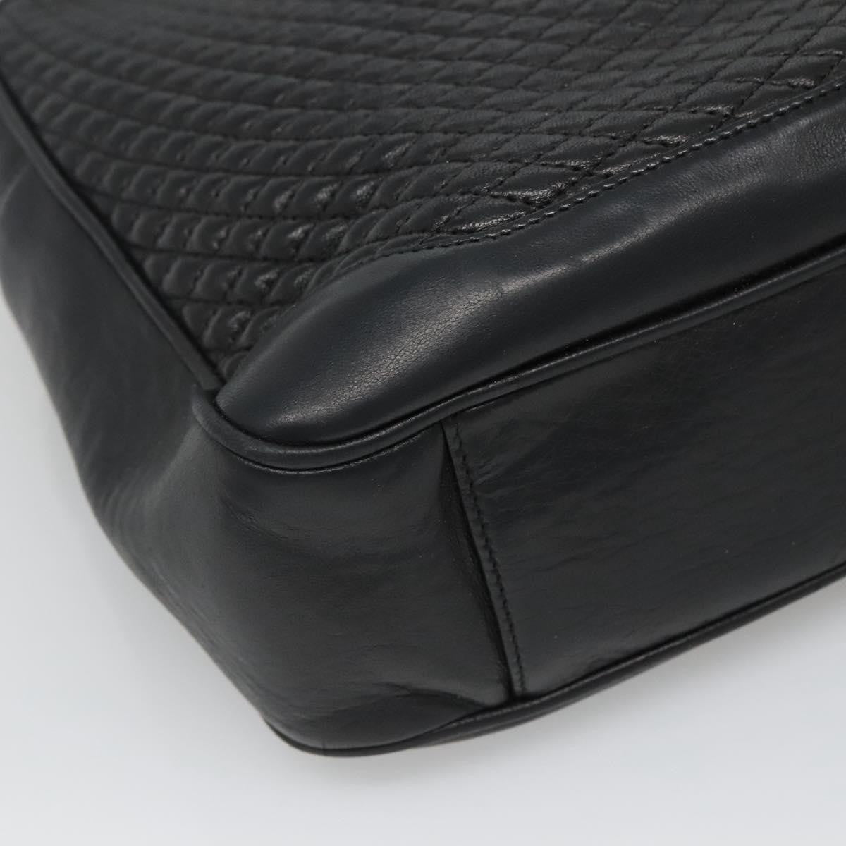 Bally Vintage Handbag Quilted Leather, Black, Leather, Handbag