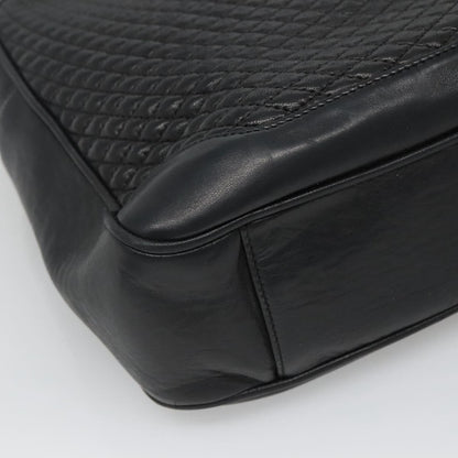 Bally Vintage Handbag Quilted Leather, Black, Leather, Handbag