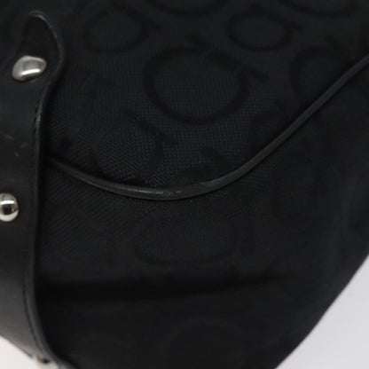 Salvatore Ferragamo Gancini Tote Gancini Canvas, BLACK, CANVAS, Tote bag