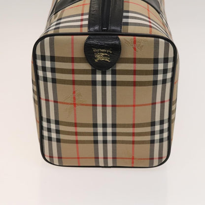 Burberry Vintage Duffle Bag Haymarket Coated Canvas, BEIGE, CANVAS, Travel bag