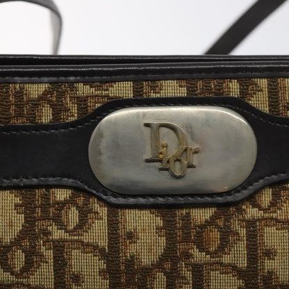 Christian Dior Vintage Trotter Shoulder Bag Canvas, BROWN, CANVAS, Shoulder bag