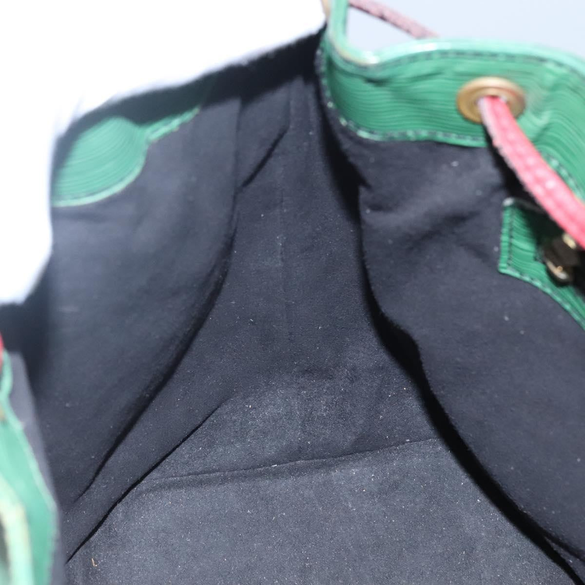 Louis Vuitton Petit Noe Handbag Two Tone Epi Leather, GREEN, LEATHER, Handbag