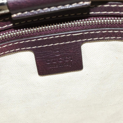 Gucci Charlotte Shoulder Bag Leather, BURGUNDY, LEATHER, Shoulder bag