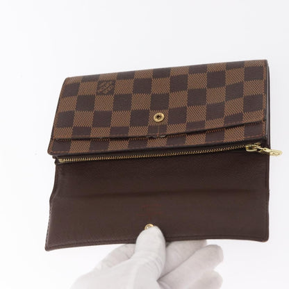 Louis Vuitton Sarah Wallet NM Damier, BROWN, CANVAS, Wallets