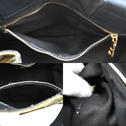 Prada Canapa Tote Printed Canvas, GREEN, CANVAS, Tote bag