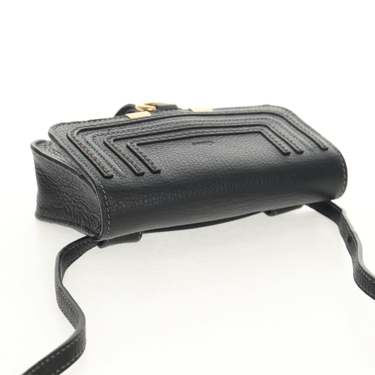 Chloe Marcie Belt Bag Leather, BLACK, LEATHER, Shoulder bag