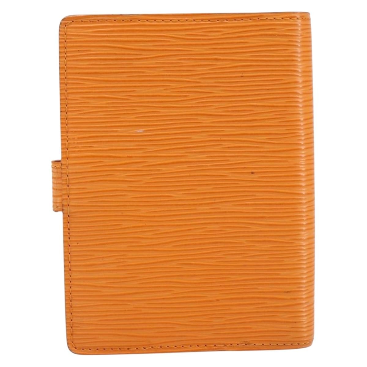 Louis Vuitton Agenda Cover Epi Leather, ORANGE, LEATHER, Wallets