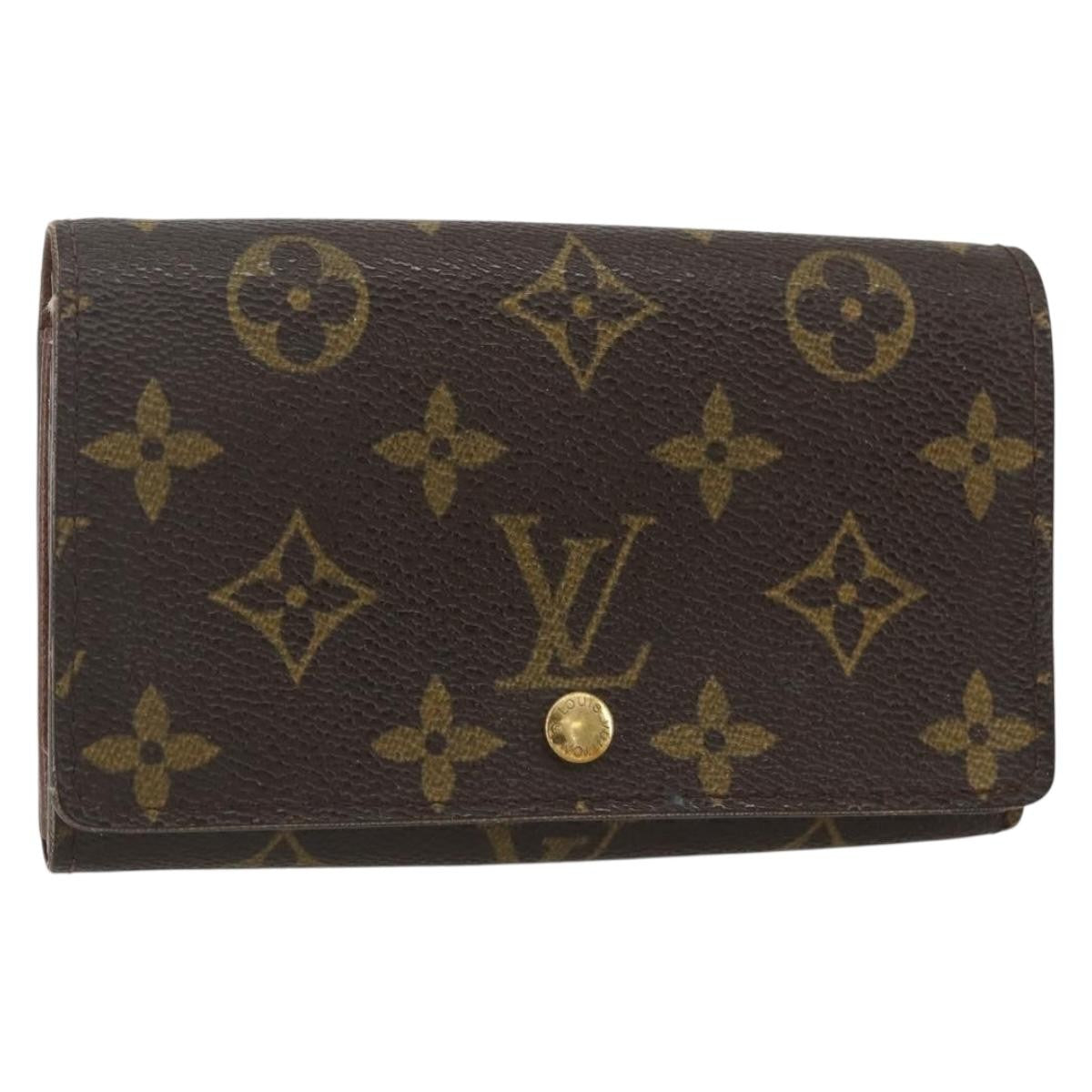 Louis Vuitton Porte Monnaie Tresor Wallet Monogram Canvas, BROWN, CANVAS, Wallets
