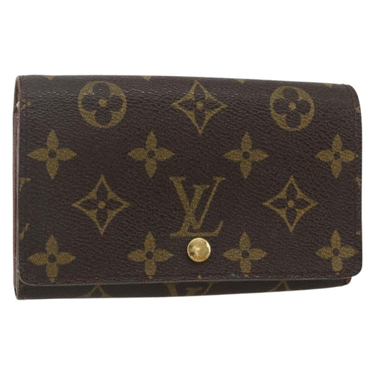 Louis Vuitton Porte Monnaie Tresor Wallet Monogram Canvas, BROWN, CANVAS, Wallets