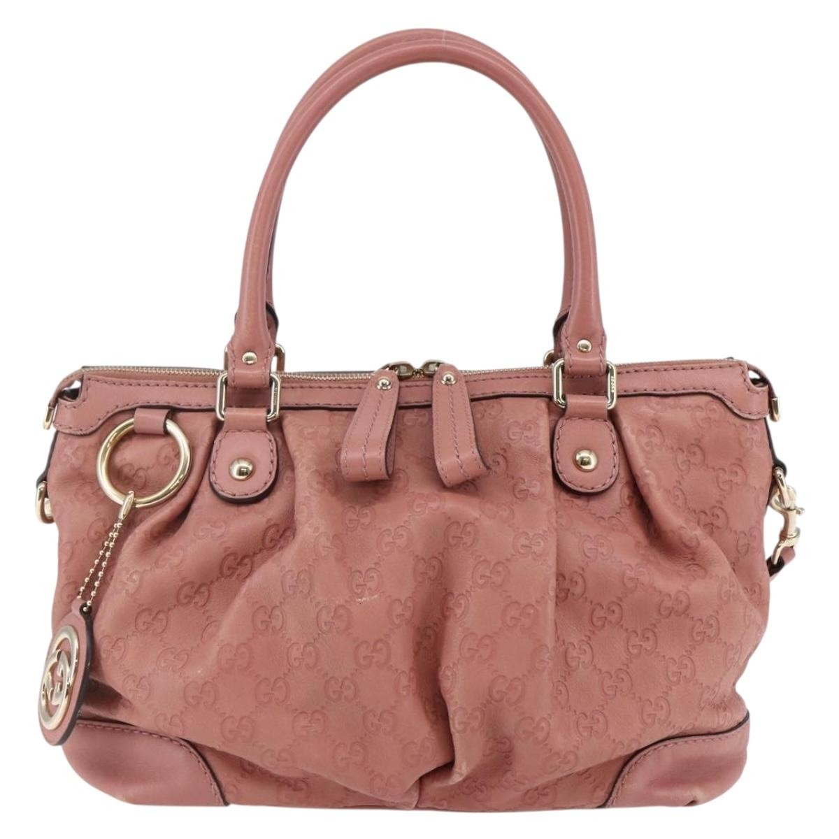Gucci Sukey Top Handle Satchel Guccissima Leather, PINK, LEATHER, Handbag