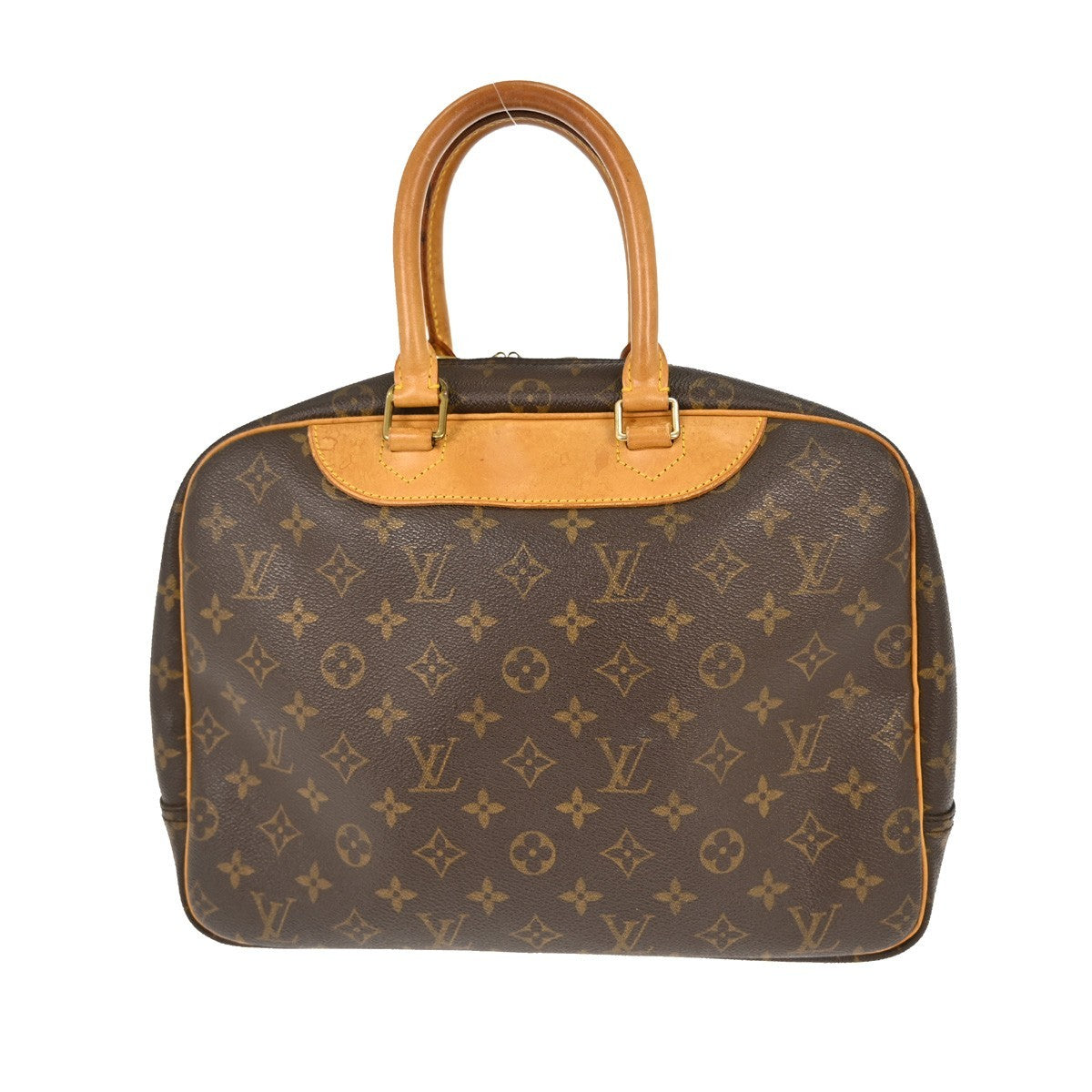 Louis Vuitton Deauville Handbag Monogram Canvas, BROWN, CANVAS, Handbag