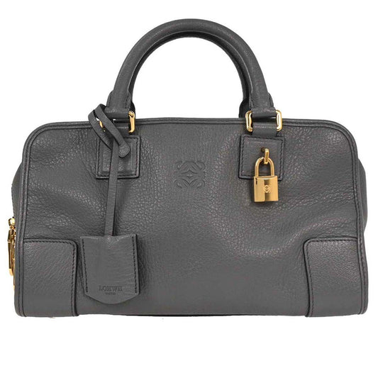 Loewe Amazona Bag Leather, GRAY, LEATHER, Handbag