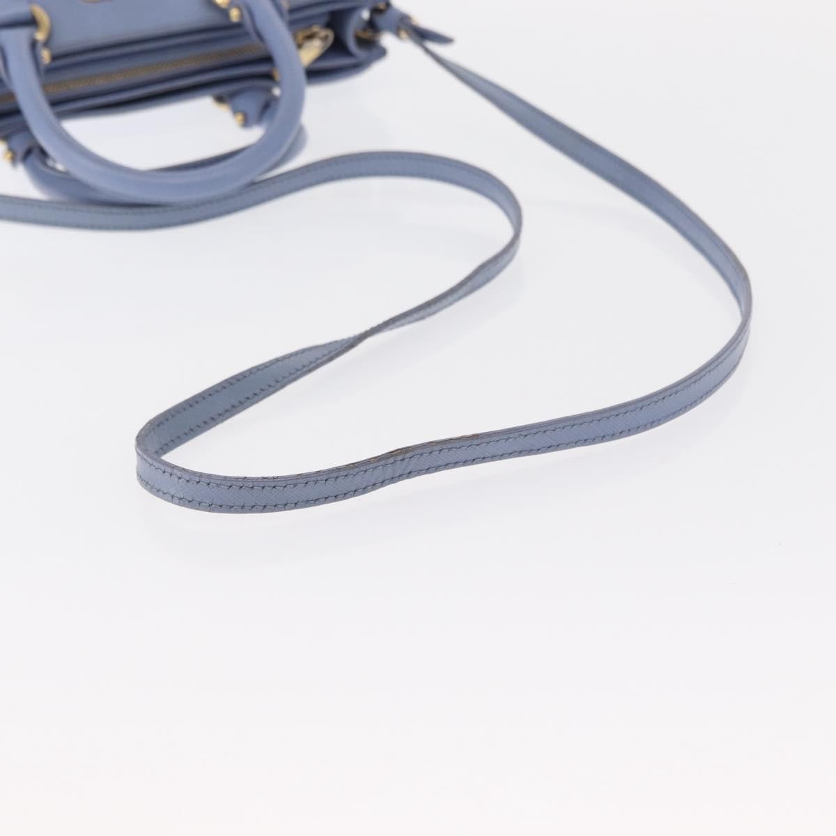 Salvatore Ferragamo Gancini Tote Leather, BLUE, LEATHER, Tote bag