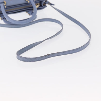 Salvatore Ferragamo Gancini Tote Leather, BLUE, LEATHER, Tote bag