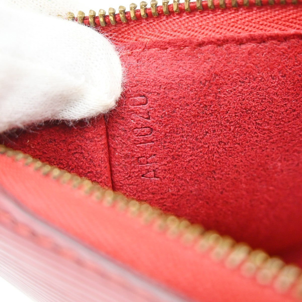 Louis Vuitton Pochette Accessoires Epi Leather, Red, Leather, Clutch