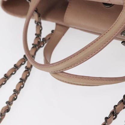 Chanel Easy Shopping Tote Quilted Calfskin, PINK, LEATHER, Tote bag