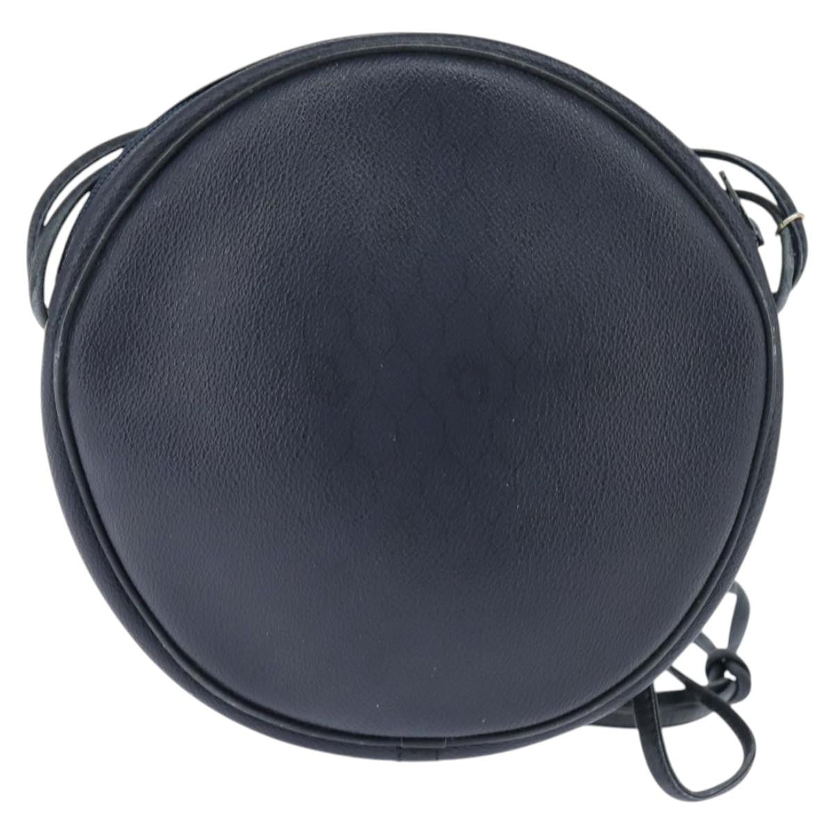 Christian Dior Vintage Honeycomb Shoulder Bag Canvas and Leather, NAVY, PVC, Shoulder bag