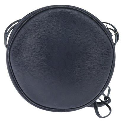 Christian Dior Vintage Honeycomb Shoulder Bag Canvas and Leather, NAVY, PVC, Shoulder bag