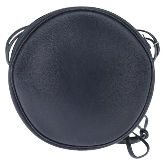 Christian Dior Vintage Honeycomb Shoulder Bag Canvas and Leather, NAVY, PVC, Shoulder bag