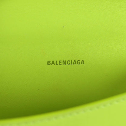 Balenciaga Hourglass Top Handle Bag Leather, GREEN, LEATHER, Handbag
