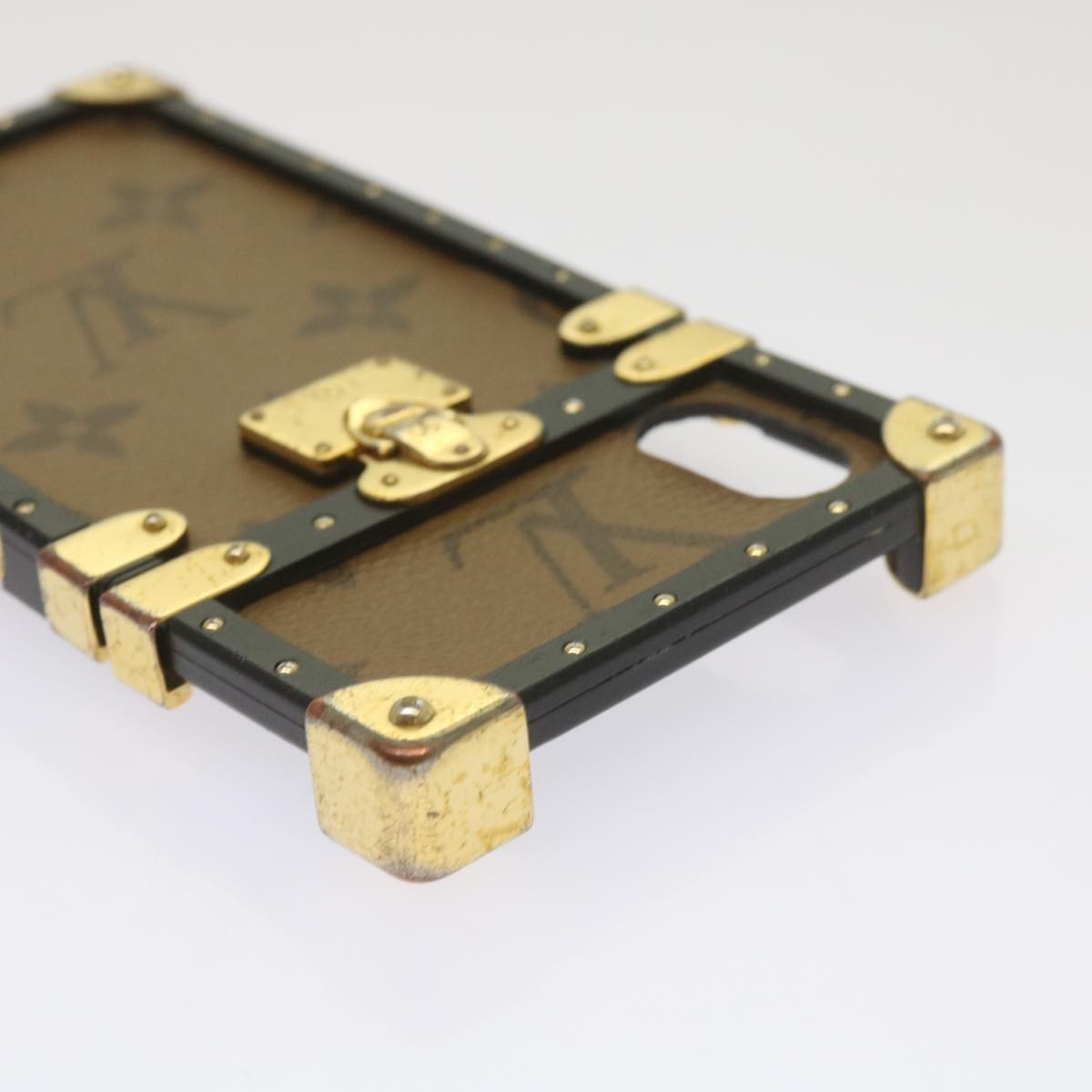 Louis Vuitton Phone case for iPhone X/XS Monogram canvas, BROWN, CANVAS, Clutche & pouche