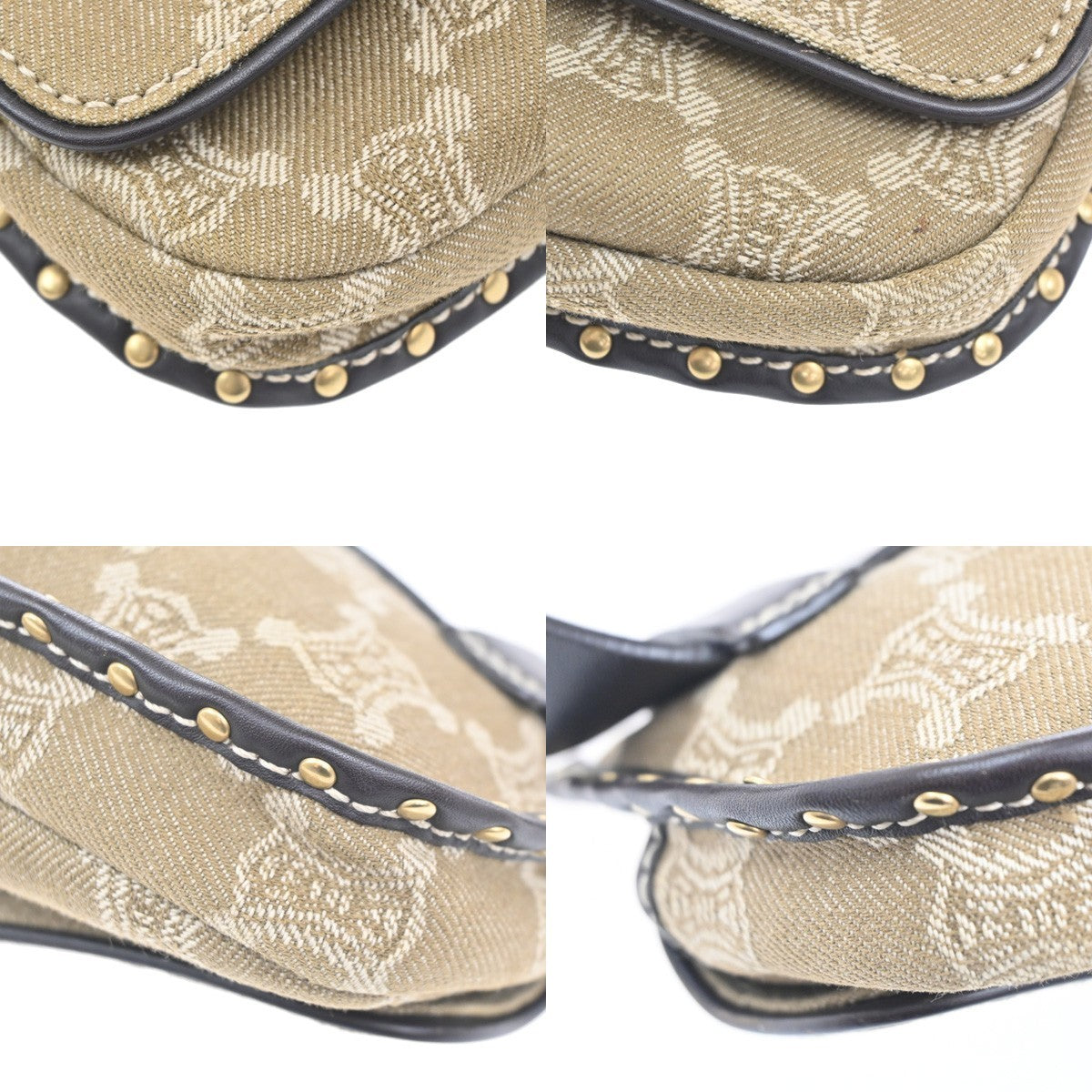 Celine Bum Bag Canvas with Leather, BROWN, CANVAS, Clutche & pouche