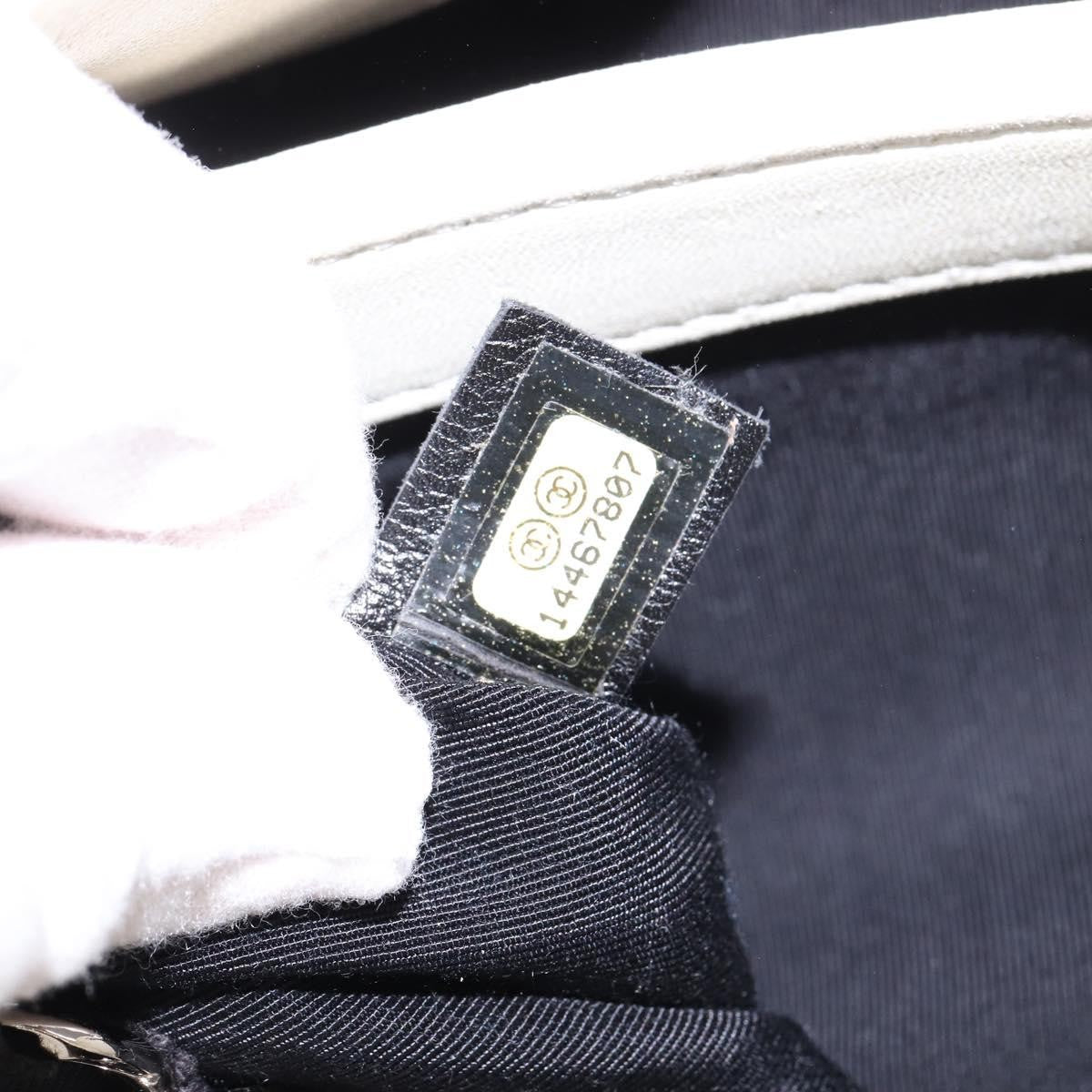 Chanel Just Mademoiselle Bag Woven Stitch Patent, BEIGE, PATENT_LEATHER, Handbag