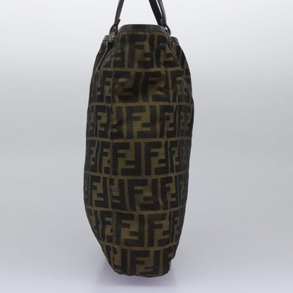 Fendi Open Shopping Tote Zucca Canvas, KHAKI, CANVAS, Tote bag