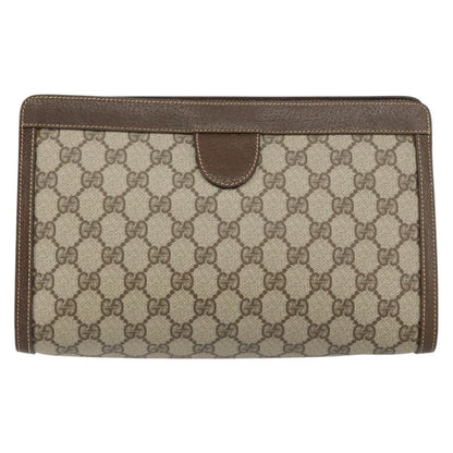 Gucci GG Supreme Clutch bag PVC, BEIGE, PVC, Clutche & pouche