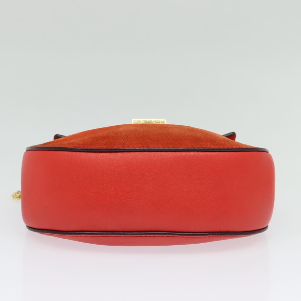 Chloe Drew Crossbody Bag Leather and Suede, RED, SUEDE, Shoulder bag