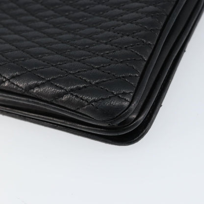 Bally Vintage Chain Shoulder Bag Quilted Leather, BLACK, LEATHER, Shoulder bag