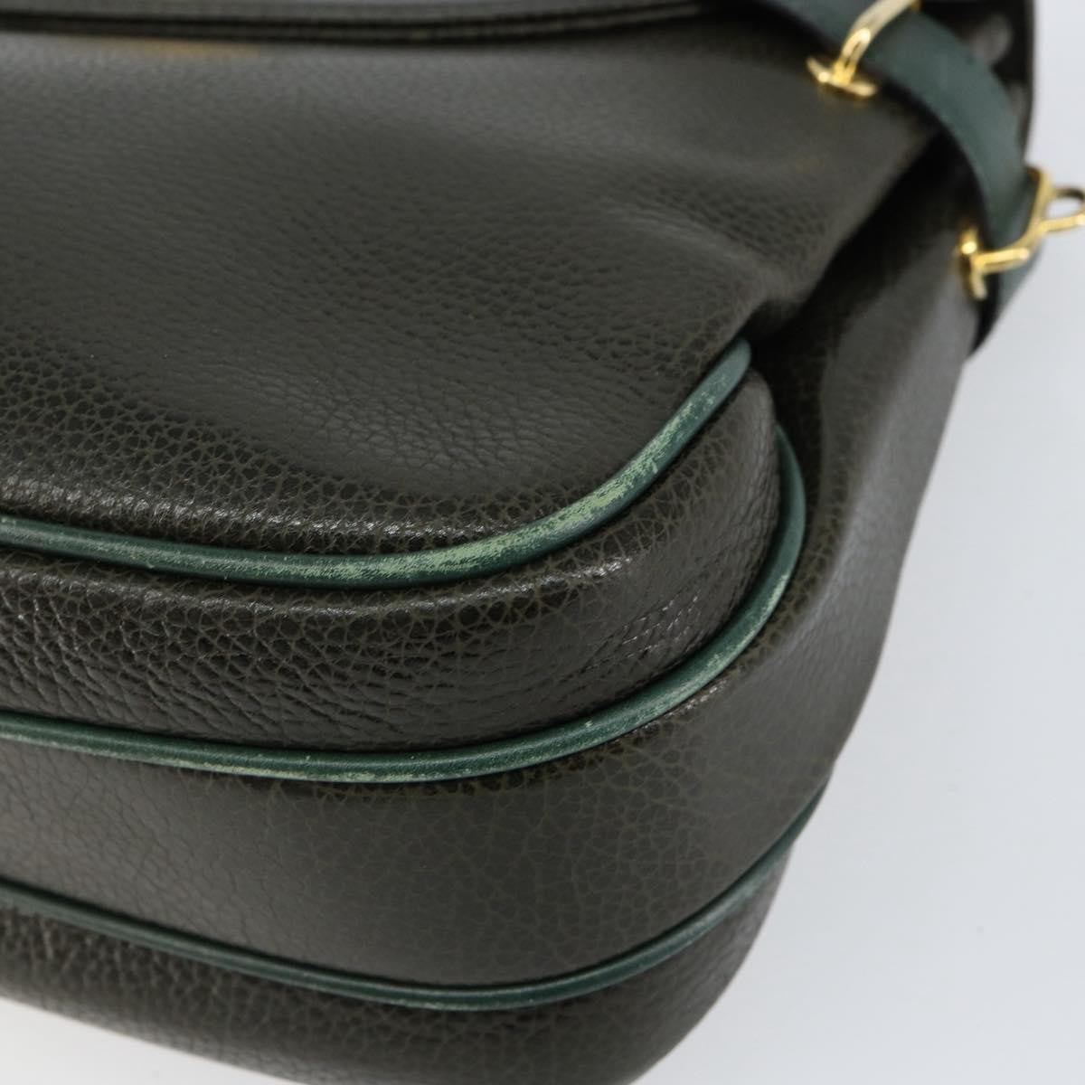 Bally Vintage Handbag Leather, KHAKI, LEATHER, Handbag