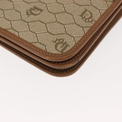 Christian Dior Vintage Honeycomb chain Canvas, BEIGE, CANVAS, Shoulder bag