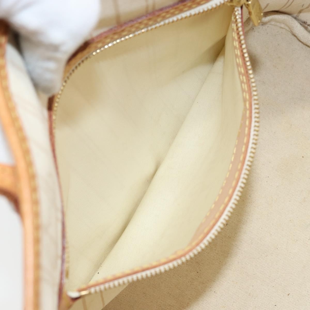 Louis Vuitton Neverfull Tote Damier azur, BEIGE, CANVAS, Tote bag