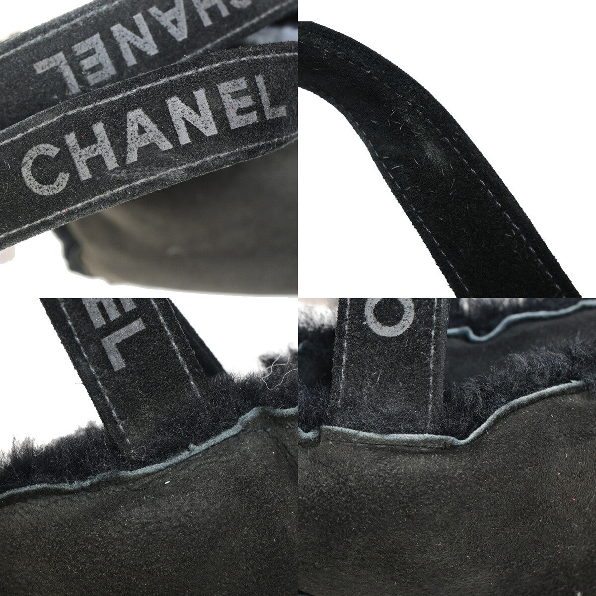 Chanel Fantasy Fur Tote Faux Fur with Leather, BLACK, SUEDE,FUR, Handbag